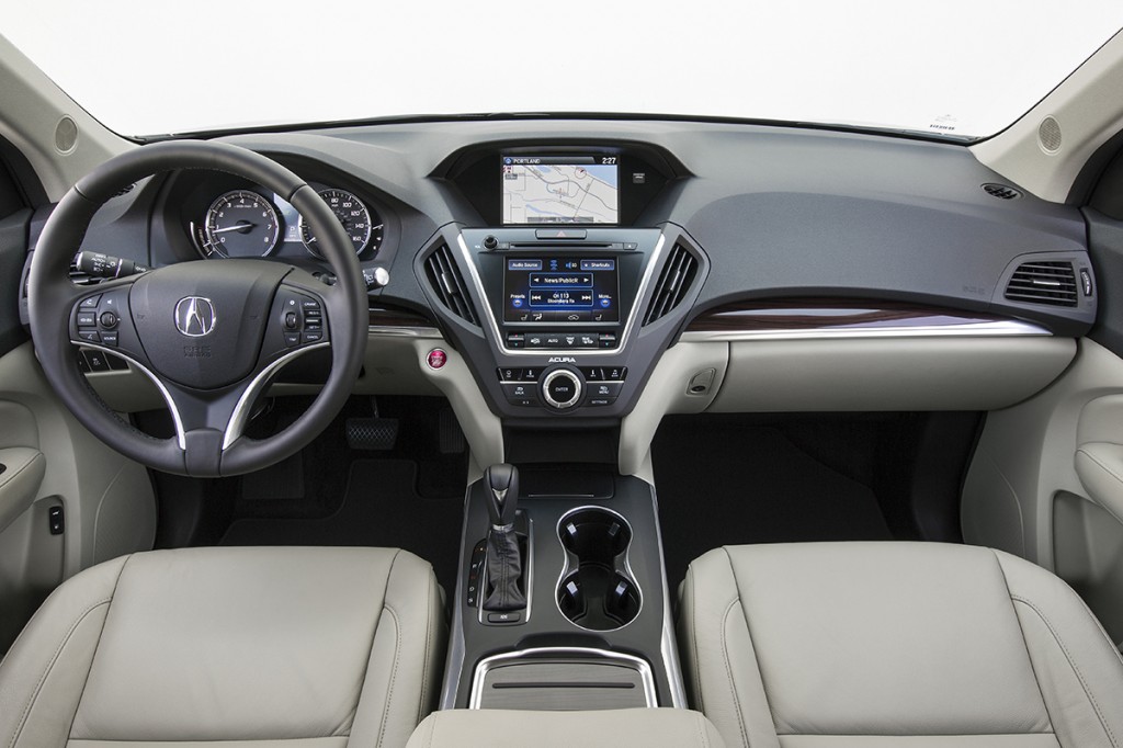 Keyless push-button start, interior and exterior LED lighting accents and a new one-touch-entry rear seat are all standard equipment on the 2014 MDX.
