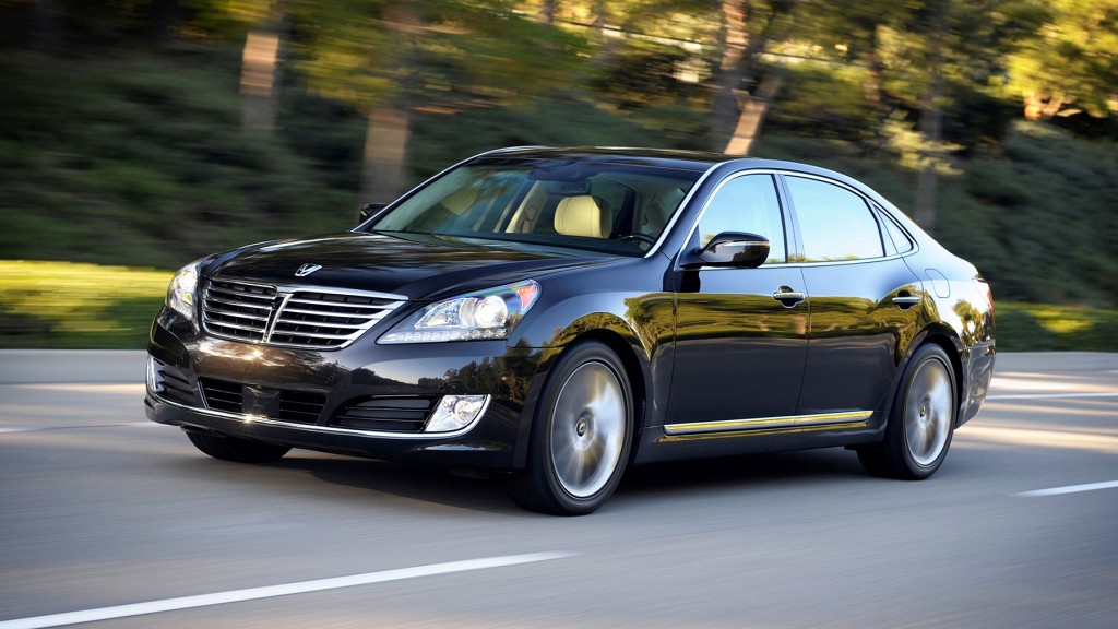 The Hyundai Equus gets a major update for 2014, including a new grille with narrower horizontal bars that make it looks sleeker and sportier.