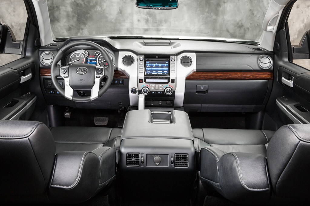 With leather seats and dual-zone climate control, the Tundra Limited offers a lot of creature comforts without the premium price of this truck’s top-level trims, the Platinum and 1794 Edition.