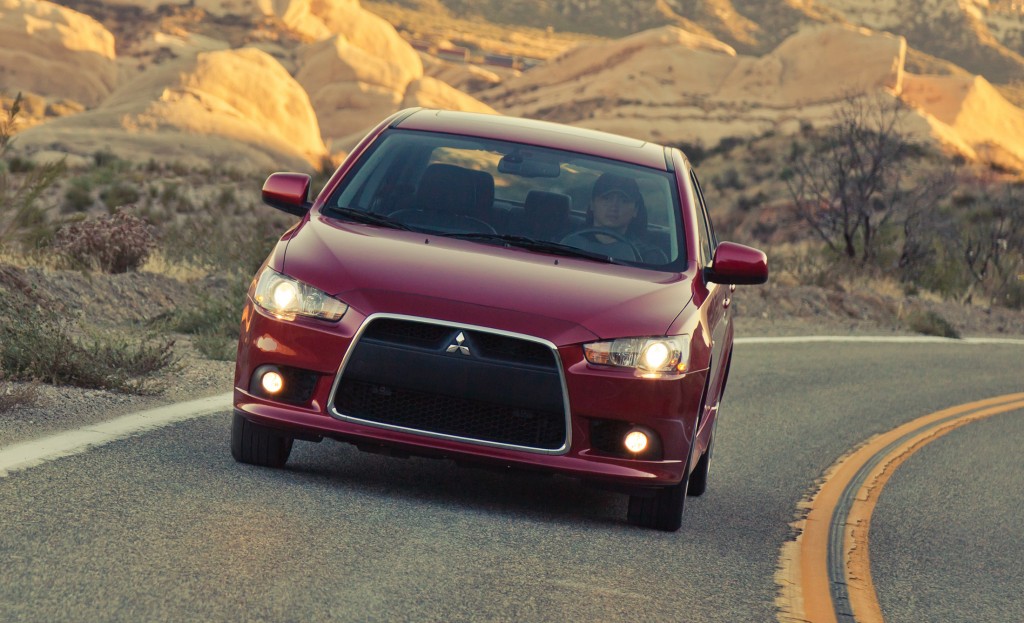 The Mitsubishi Lancer has a solid chassis and enjoyable handling. Its optional CVT transmission can simulate “shifts” using paddles behind the steering wheel.
