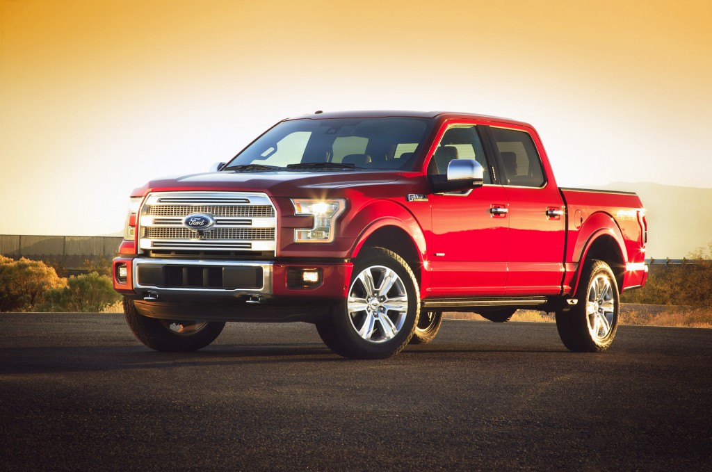 The 2015 Ford F-150 makes extensive use of aluminum body panels to shave 700 pounds from its weight. 