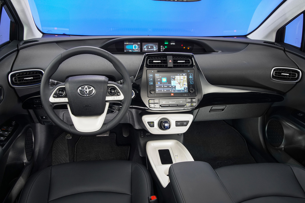 Continuing the futuristic theme on the inside, the new Prius also is considerably quieter than before. 